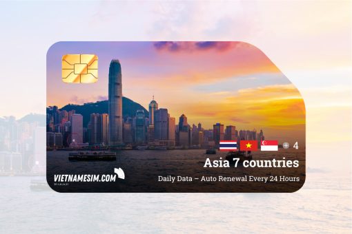 Asia 7 countries eSIM by Vietnamesim.com