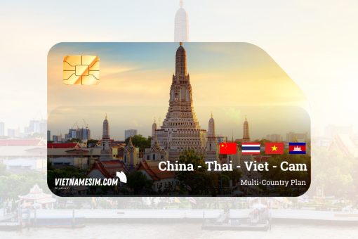 China Thailand Vietnam Cambodia eSIM by Vietnamesim.com