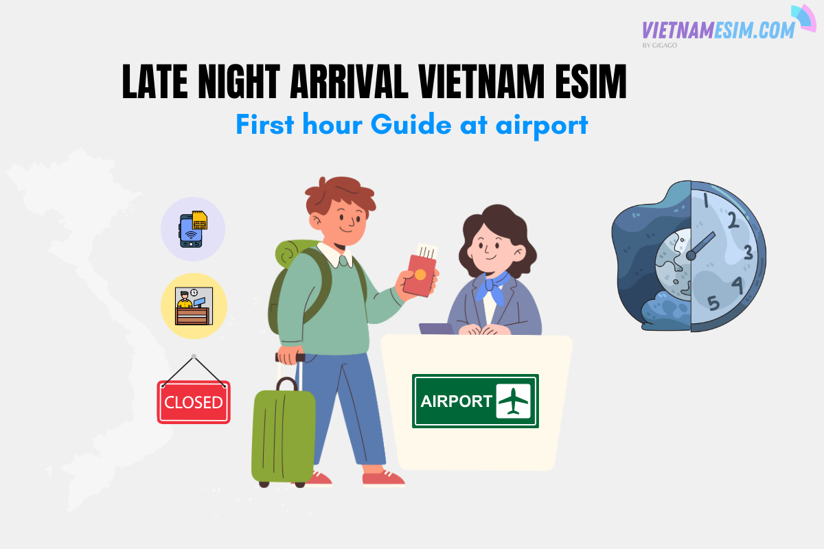 late night arrival vietnam esim - airport guide